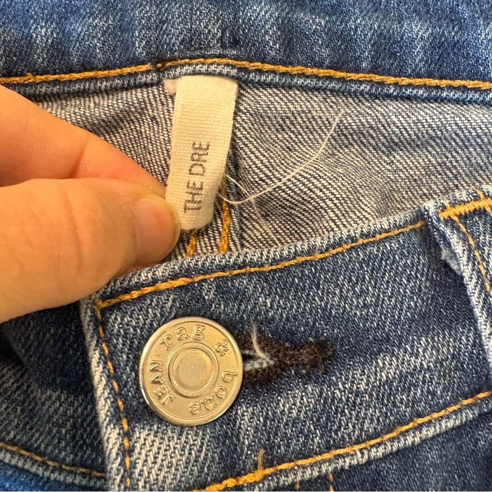 Rag & Bone the Dre Striaght Leg Cuffed Blue Denim Jeans Wmn’s Sz 28 - Picture 3 of 13